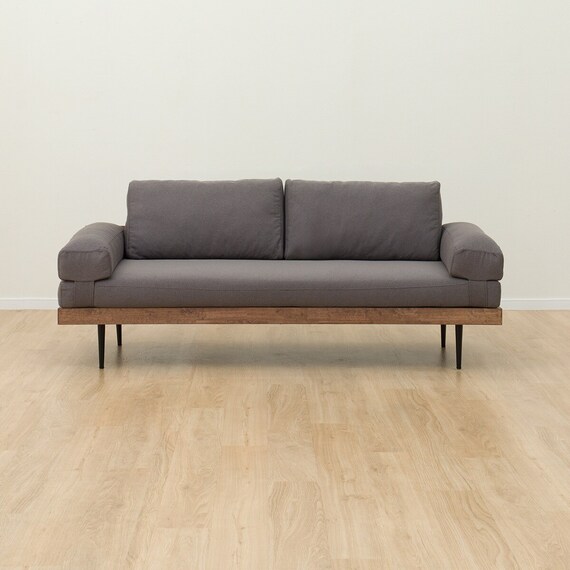 2.5人掛けワイドソファ 布張りタイプ (FK03 MBR) 5枚目画像