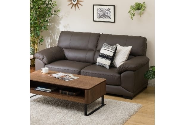 札幌市/清田区 ニトリ 布張りカウチソファ (ウォール3KD RC GY) 右