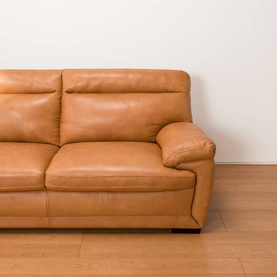 3人掛け本革(一部合成皮革)ソファ(N B-637KD BR) 9枚目画像