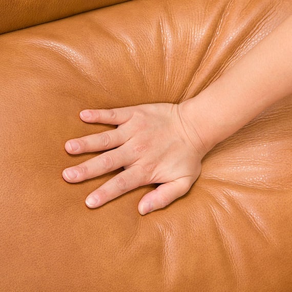 3人掛け本革(一部合成皮革)ソファ(N B-637KD BR) 12枚目画像