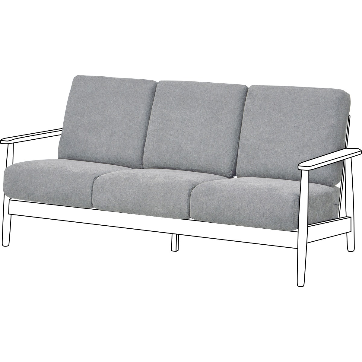 ソファカバー　ニトリ　IG01 3人用　カバー IG01専用】3人掛けソファカバー (GY) | ニトリネット【公式】 家具