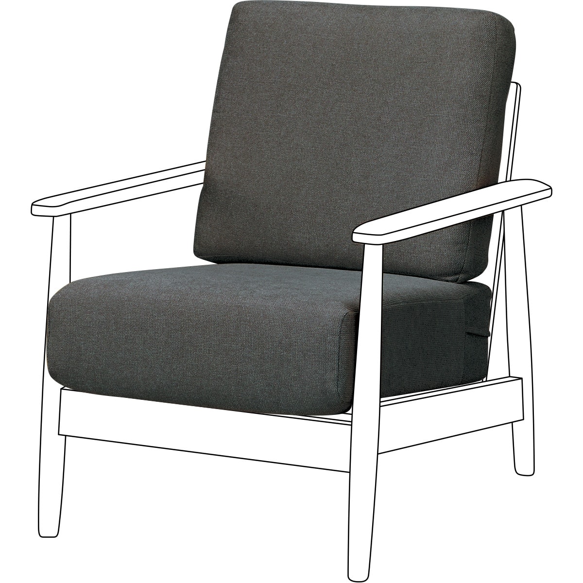 IG01専用】1人掛けソファカバー (BK) | ニトリネット【公式】 家具