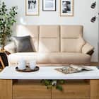 傷・汚れに強い 3人掛けソファ 合皮タイプ (コウテイ3 Nシールド BE) 8枚目画像