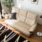 傷・汚れに強い 3人掛けソファ 合皮タイプ (コウテイ3 Nシールド BE) 12枚目画像