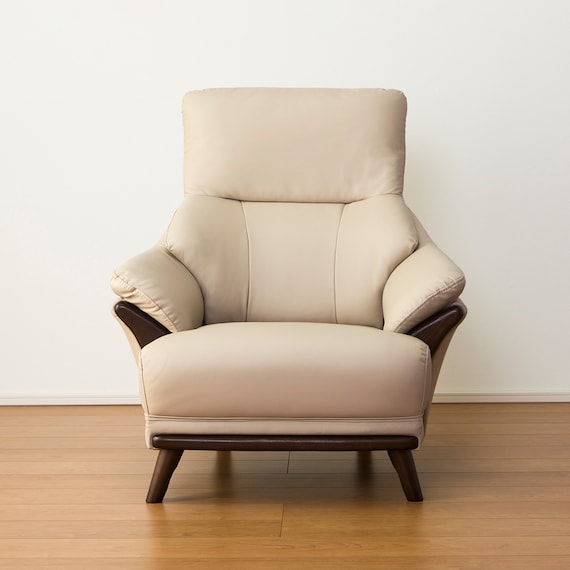 傷・汚れに強い 1人掛けソファ 合皮タイプ (コウテイ3 Nシールド BE) 10枚目画像