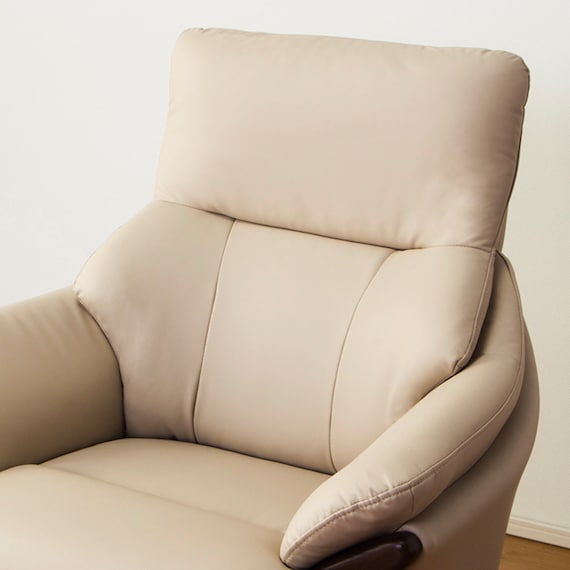 傷・汚れに強い 1人掛けソファ 合皮タイプ (コウテイ3 Nシールド BE) 12枚目画像