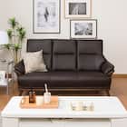 傷・汚れに強い 3人掛けソファ 合皮タイプ (コウテイ3 Nシールド DBR) 7枚目画像