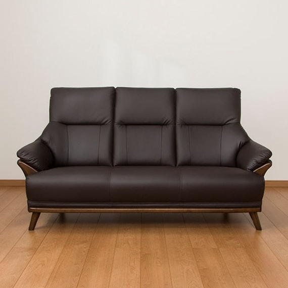 傷・汚れに強い 3人掛けソファ 合皮タイプ (コウテイ3 Nシールド DBR) 14枚目画像