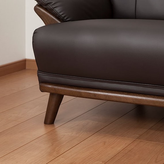 傷・汚れに強い 3人掛けソファ 合皮タイプ (コウテイ3 Nシールド DBR) 16枚目画像