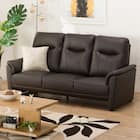 3人掛けソファ 本革(一部合成皮革)タイプ (ナルタKD DBR) 1枚目画像