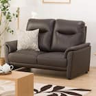 2人掛けソファ 本革(一部合成皮革)タイプ (ナルタKD DBR) 1枚目画像