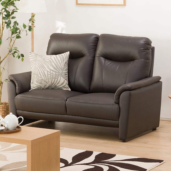 2人掛けソファ 本革(一部合成皮革)タイプ (ナルタKD DBR) 1枚目画像