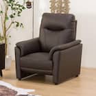 1人掛けソファ 本革(一部合成皮革)タイプ (ナルタKD DBR) 1枚目画像