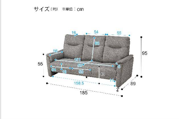 3ﾆﾝﾖｳｿﾌｧ ﾅﾙﾀ ﾇﾉKD GY | ニトリネット【公式】 家具・インテリア通販