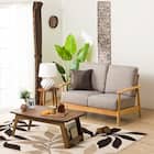 2人掛け布張りソファ(マイスBE/LBR) 1枚目画像