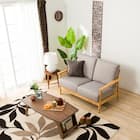 2人掛け布張りソファ(マイスBE/LBR) 3枚目画像