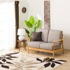 2人掛け布張りソファ(マイスBE/LBR) 4枚目画像