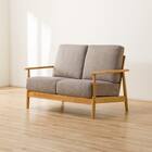 2人掛け布張りソファ(マイスBE/LBR) 10枚目画像