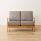 2人掛け布張りソファ(マイスBE/LBR) 12枚目画像