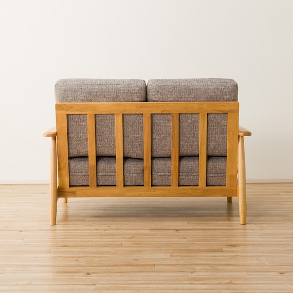 2人掛け布張りソファ(マイスBE/LBR) 14枚目画像