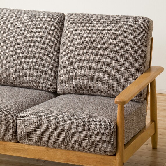 2人掛け布張りソファ(マイスBE/LBR) 15枚目画像