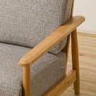 2人掛け布張りソファ(マイスBE/LBR) 16枚目画像