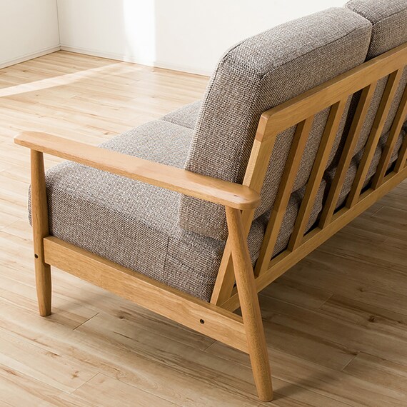 2人掛け布張りソファ(マイスBE/LBR) 17枚目画像