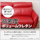 3人掛けソファ 本革(一部合成皮革)タイプ (アネーロ NB RE) 2枚目画像