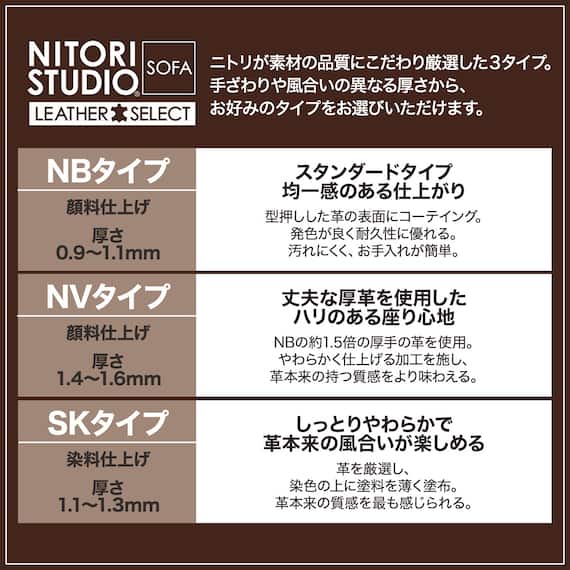3人掛けソファ 本革(一部合成皮革)タイプ (アネーロ NB RE) 4枚目画像