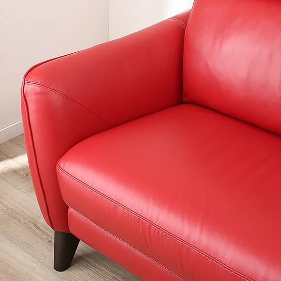 3人掛けソファ 本革(一部合成皮革)タイプ (アネーロ NB RE) 9枚目画像