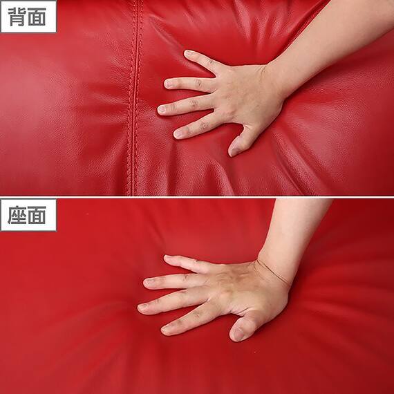 3人掛けソファ 本革(一部合成皮革)タイプ (アネーロ NB RE) 10枚目画像