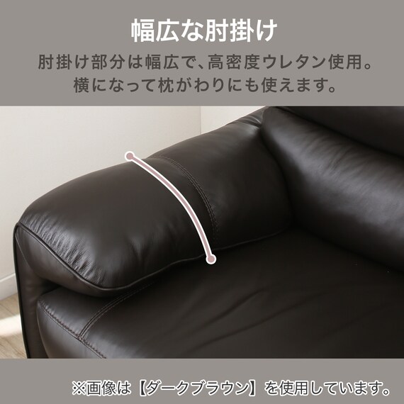 2人掛けソファ 本革(一部合成皮革)タイプ (ジャファー NB LGY 