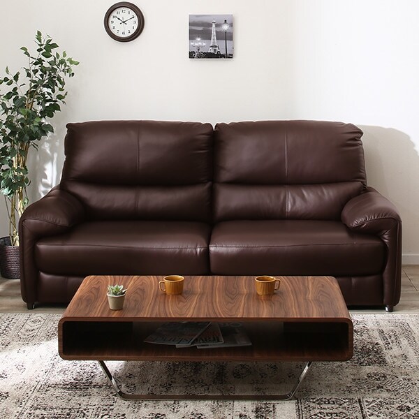 NITORI ソファ 革張り 3人掛け ジャファー おしゃれ 家具 d4698 3人