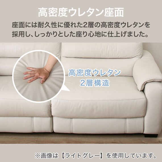 3人掛けソファ 本革(一部合成皮革)タイプ (クローナ NB RE) | ニトリ 