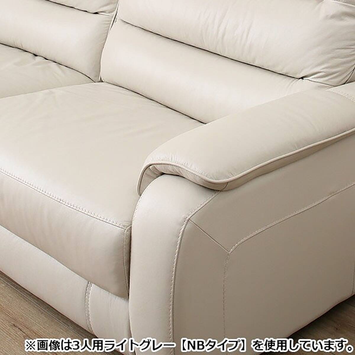 2人掛けソファ 本革(一部合成皮革)タイプ (クローナ NV LGY) | ニトリ