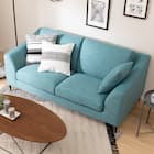 布張り2人掛けワイドソファ(NポケットA15 DR-TBL) 3枚目画像