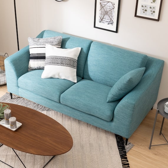 布張り2人掛けワイドソファ(NポケットA15 DR-TBL) 3枚目画像