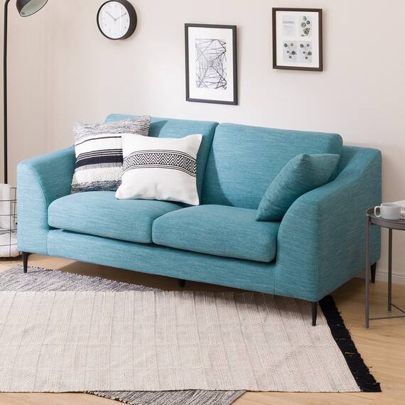 布張り2人掛けワイドソファ(NポケットA15 DR-TBL) 4枚目画像