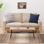 2.5人掛けワイドソファ 布張りタイプ (アウロス4 BE) 4枚目画像