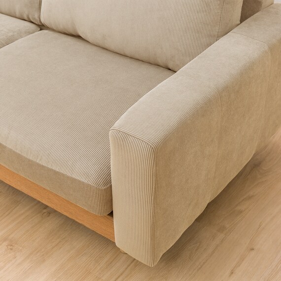 2.5人掛けワイドソファ 布張りタイプ (アウロス4 BE) 12枚目画像