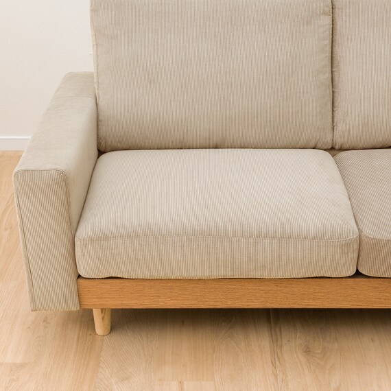 2.5人掛けワイドソファ 布張りタイプ (アウロス4 BE) 15枚目画像