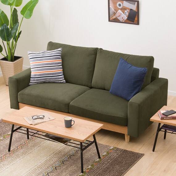 2.5人掛けワイドソファ 布張りタイプ (アウロス4 DGR) 5枚目画像