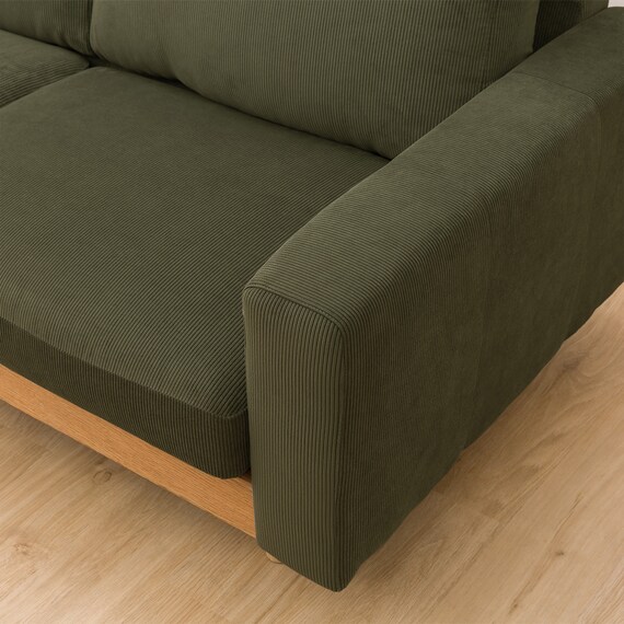 2.5人掛けワイドソファ 布張りタイプ (アウロス4 DGR) 12枚目画像