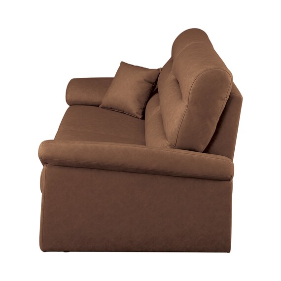 3人掛けソファ PUコーティングタイプ (NポケットA12 H-LO KN-BR) 3枚目画像