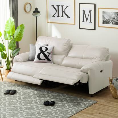 ニトリ 電動リクライニングソファ 3人掛け 3P 安っぽくっ 程度良好  