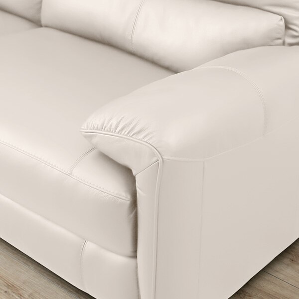 ニトリ ホワイトレザーリクライニングソファ 3人掛け両電動リクライニングソファ 本革(一部合成皮革)タイプ