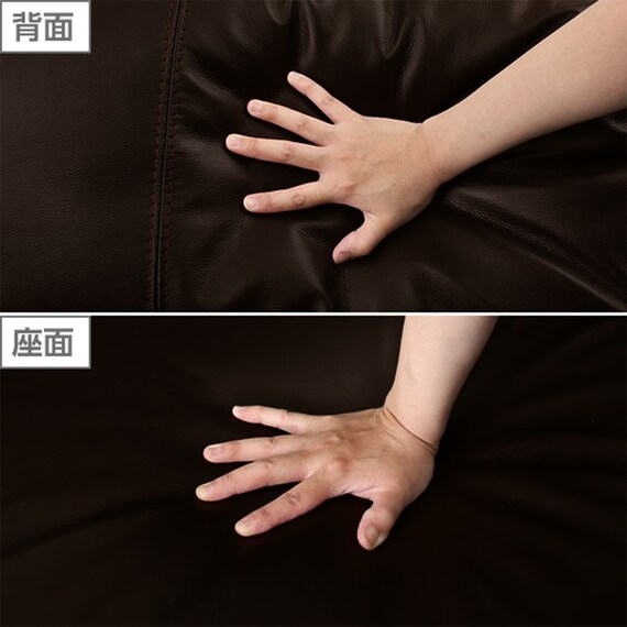 3人掛け両電動リクライニングソファ 本革(一部合成皮革)タイプ (ジャファー スタンダードタイプ NB DBR) 8枚目画像