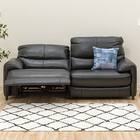 3人掛け右電動リクライニングソファ 厚革(一部合成皮革)タイプ (ジャファー NV BK) 3枚目画像