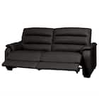 3人掛け両電動リクライニングソファ 厚革(一部合成皮革)タイプ (クローナ NV BK) 2枚目画像