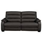 3人掛け両電動リクライニングソファ 厚革(一部合成皮革)タイプ (クローナ NV BK) 3枚目画像